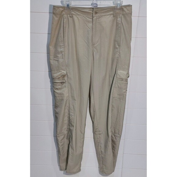 Columbia Women's Medium PFG Roll Up Pants Reg. Beige Omni Shade Hiking - Picture 1 of 12